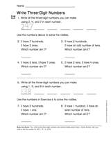 Write Three-Digit Numbers (Gr. 2)