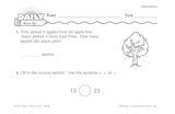 Math Warm-Up 65 for Gr. 1 & 2: Operations