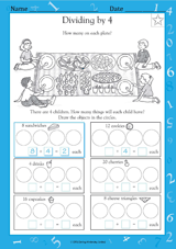 Dividing by 4 (Grade 3)